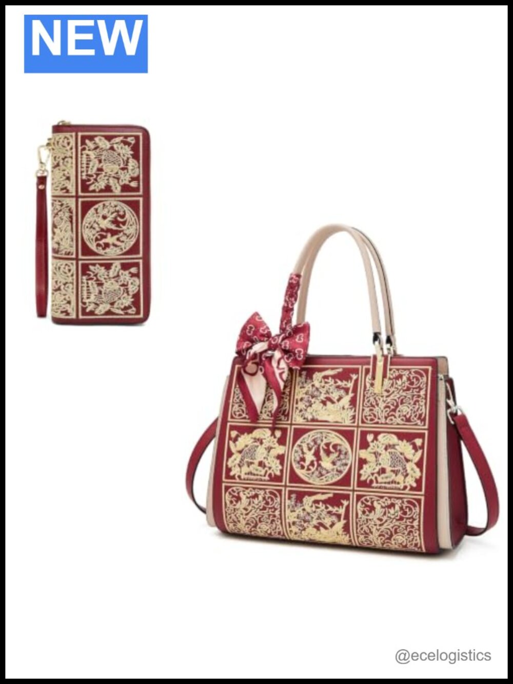 Medium Tote Bag with Wallets for Women Adjustable Shoulder Strap